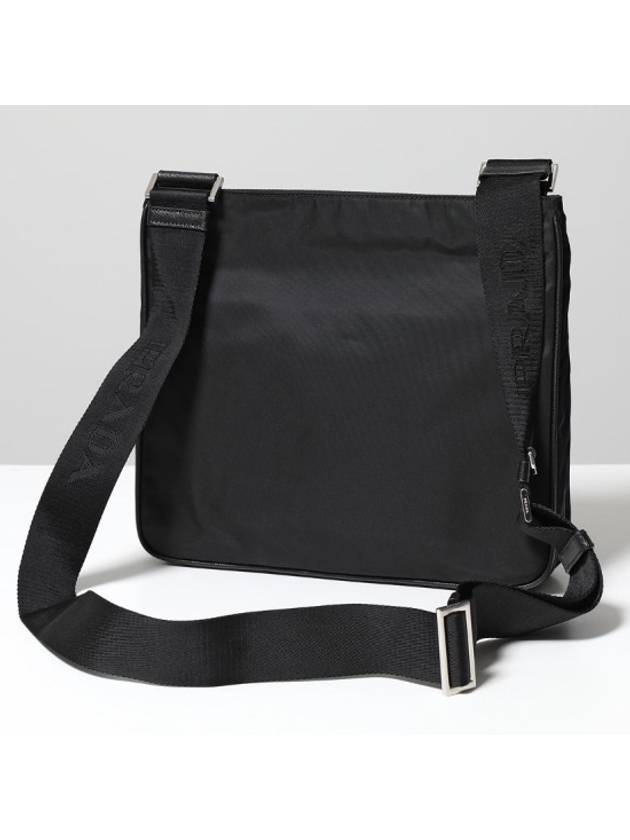 Triangle Logo Re-nylon Saffiano Leather Cross Bag Black - PRADA - BALAAN 4