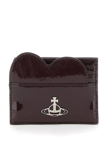 Logo Plaque Heart Card Wallet Brown - VIVIENNE WESTWOOD - BALAAN 1