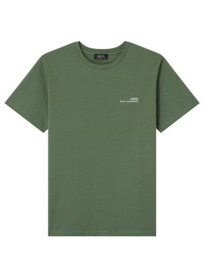 Men's Item Logo Cotton Short Sleeve T-Shirt Green - A.P.C. - BALAAN 2