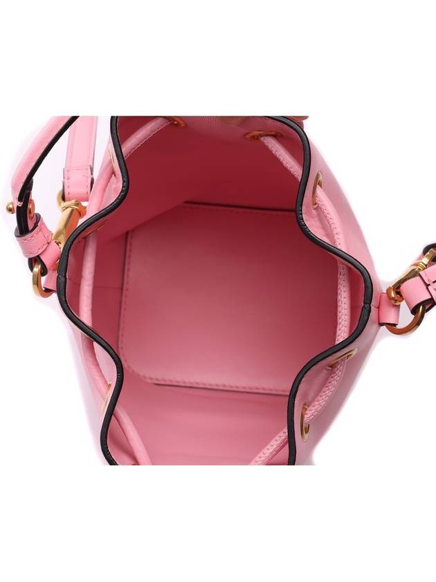 V Logo Signature Nappa Leather Bucket Bag Pink - VALENTINO - BALAAN 7