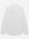 Men's Tricolor Fox Patch Cotton Long Sleeve Shirt White - MAISON KITSUNE - BALAAN 6