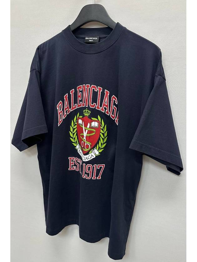 College logo short sleeve t shirt 1 - BALENCIAGA - BALAAN 3