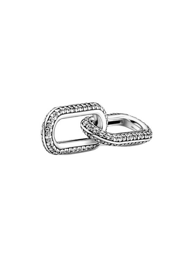 Me Styling Pave Double Link Charm Silver - PANDORA - BALAAN 1