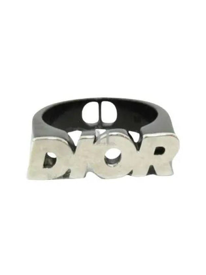 Icon Logo Brass Ring Black Silver - DIOR - BALAAN 2