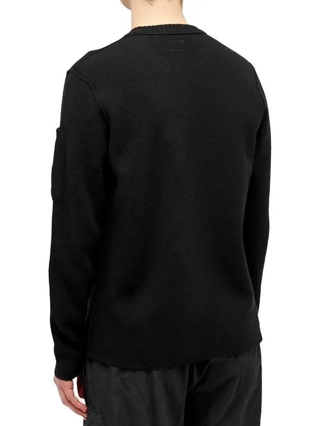 Lambswool Lens Knit Top Black - CP COMPANY - BALAAN 3