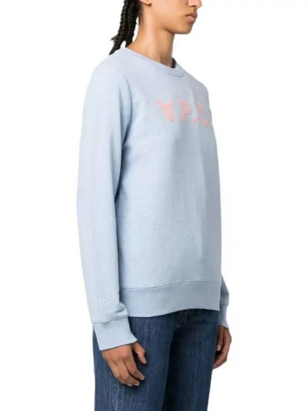 Viva Logo Cotton Sweatshirt Light Blue - A.P.C. - BALAAN 4