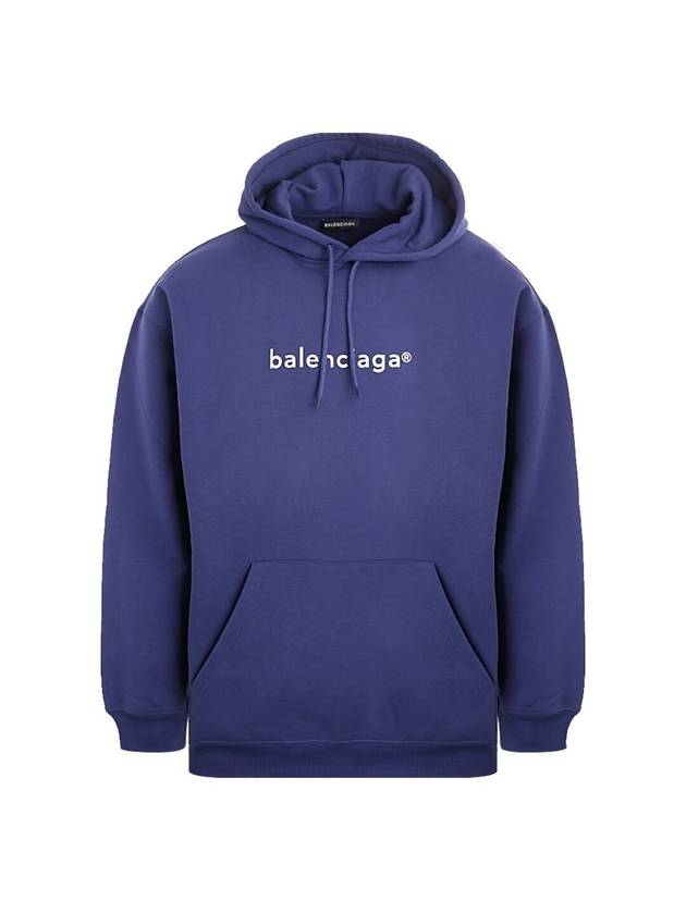 Logo Hoodie Blue - BALENCIAGA - BALAAN 1