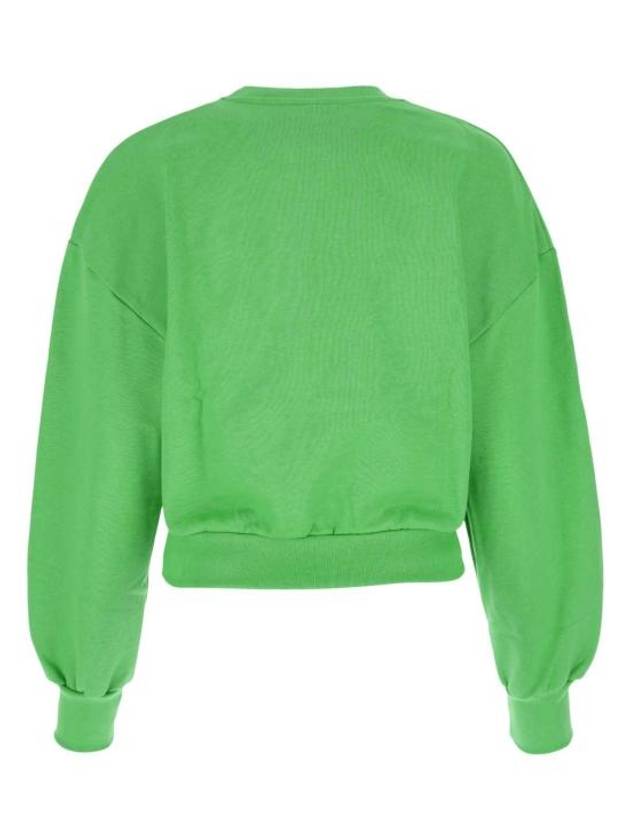 Butterfly Logo Print Organic Cotton Sweatshirt Kelly Green - GANNI - BALAAN 3