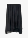 Lace Trimmed A-Line Skirt Black - BALENCIAGA - BALAAN 2