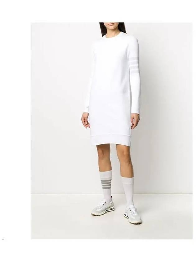 Classic sweater short dress white - THOM BROWNE - BALAAN 5