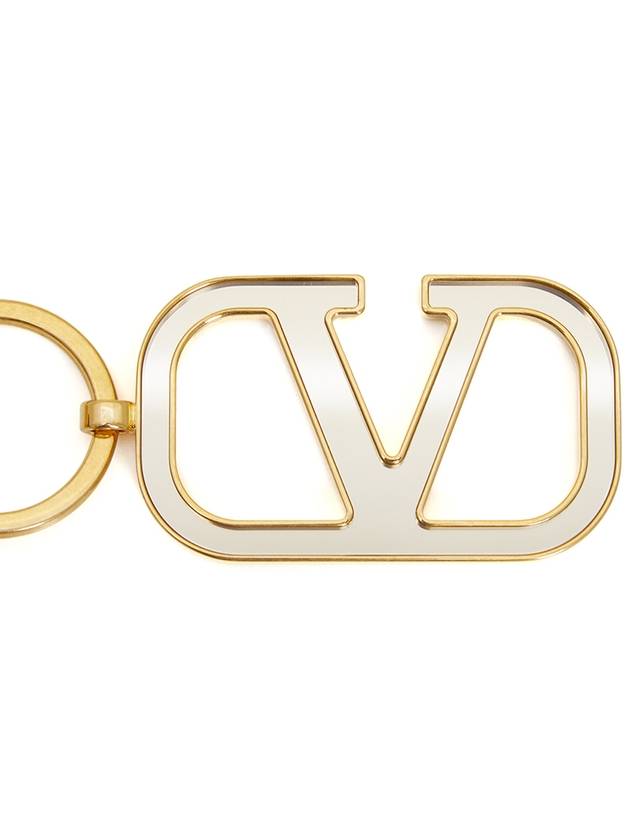 V Logo Signature Key Holder Gold - VALENTINO - BALAAN 7