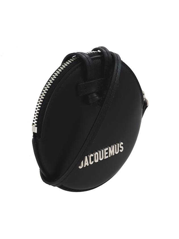 Le Pitchou Circle Neck Coin Purse Black - JACQUEMUS - BALAAN 4