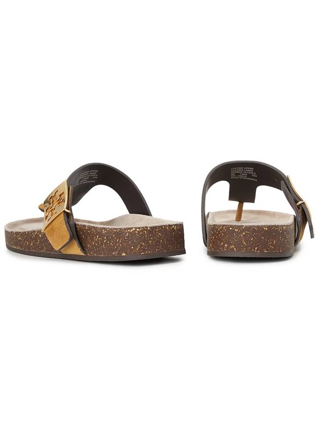 Mellow Thong Leather Flip Flops Brown - TORY BURCH - BALAAN 7