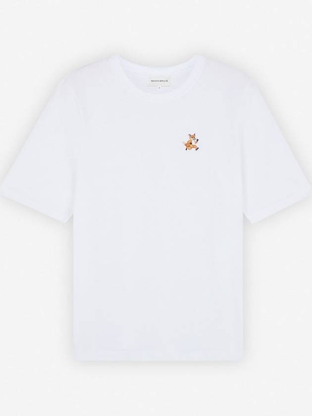 Speedy Fox Patch Comfort Short Sleeve T-Shirt White - MAISON KITSUNE - BALAAN 2