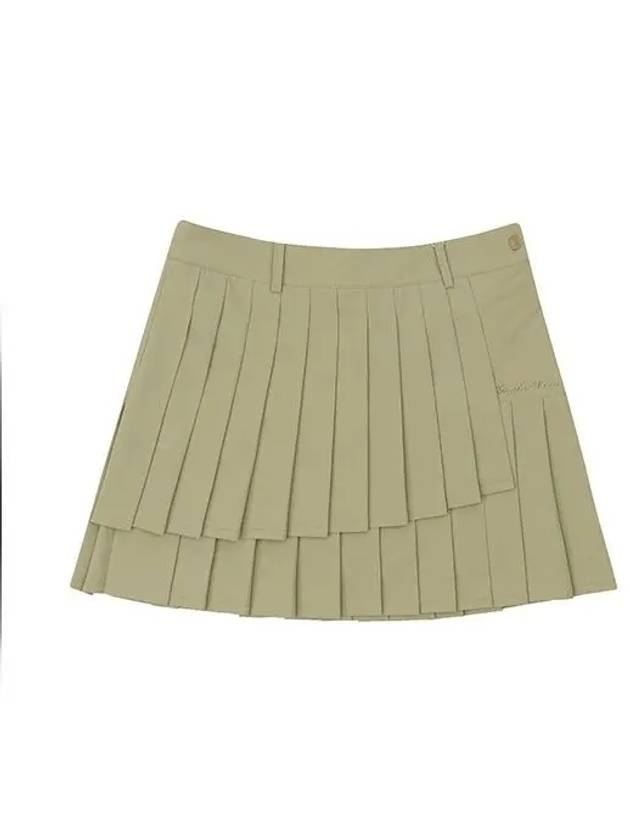 Women s 2 stage pleated culottes 4024LZSP BEIGE - BLACK&WHITE - BALAAN 2