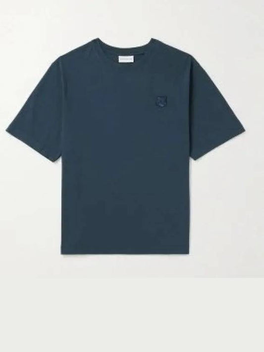 Bold Fox Head Patch Oversized Short Sleeve T-Shirt Navy - MAISON KITSUNE - BALAAN 2