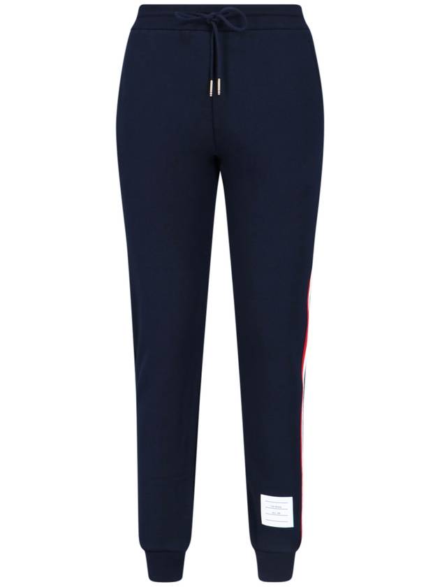 Women's Loop Back Stripe Track Pants Navy - THOM BROWNE - BALAAN 2