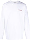 Le Pavane Manches Longues Jam Logo Print Long Sleeve T-Shirt White - JACQUEMUS - BALAAN 1