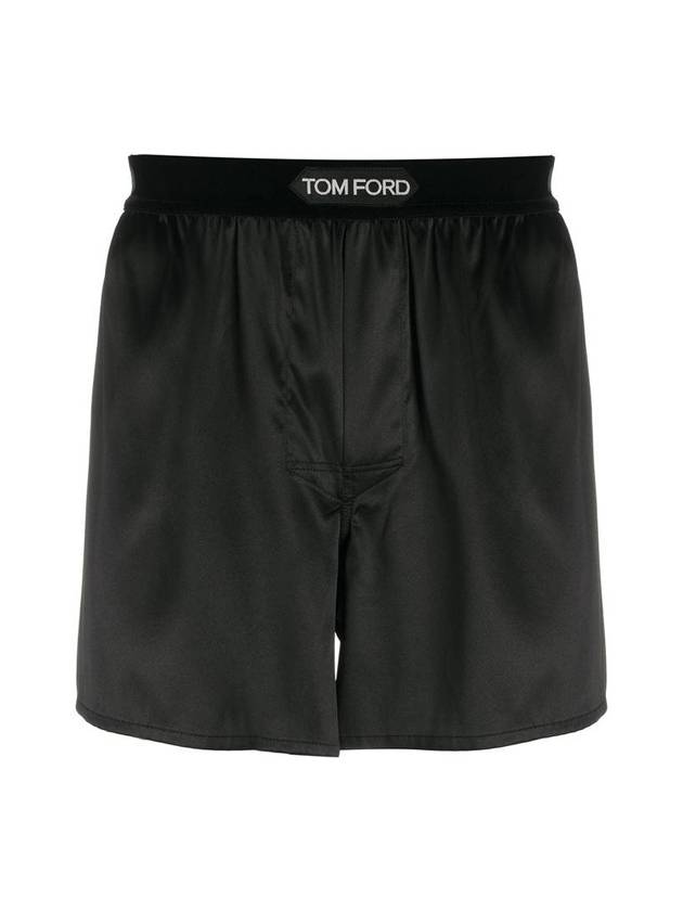 logo banding stretch silk briefs black - TOM FORD - BALAAN 1