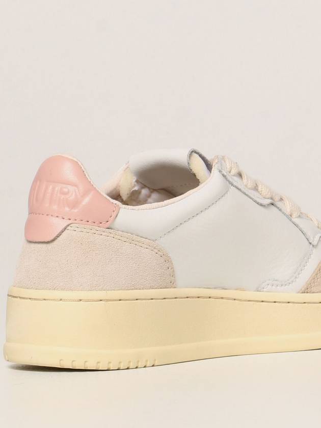 Medalist Leather Suede Low Top Sneakers White Pink - AUTRY - BALAAN 4