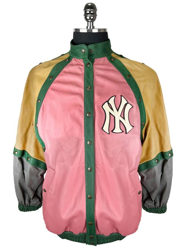 ⅹNY yankees lamb leather multicolor bomber jacket 539493 - GUCCI - BALAAN 1