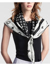 Monogram Infinity Square 90 Scarf Black - LOUIS VUITTON - BALAAN 3