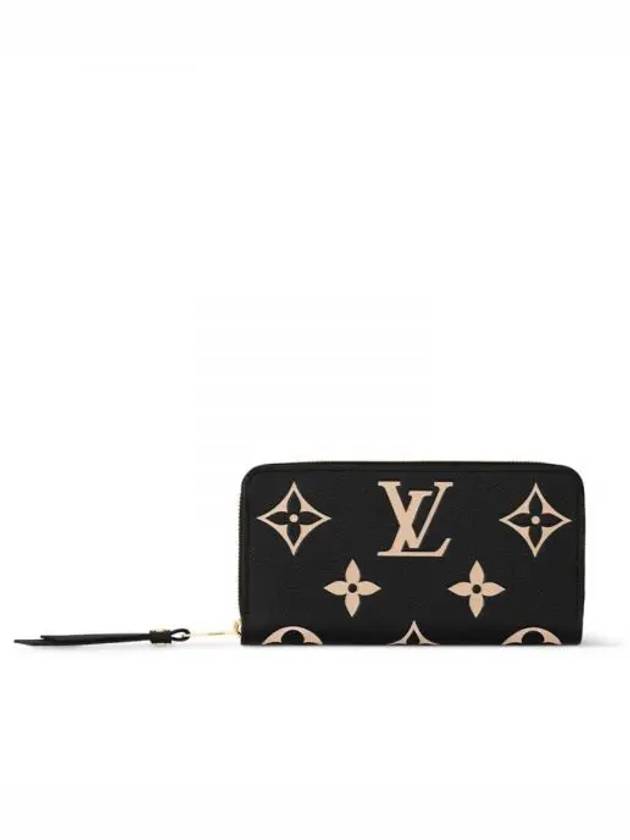 Zippy Monogram Long Wallet Black Beige - LOUIS VUITTON - BALAAN 2