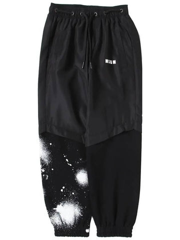 Kids Painting Spot Track Pants Black MS029281 110 - MSGM - BALAAN 1