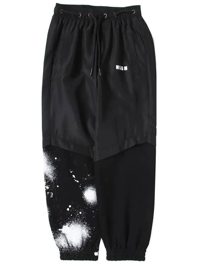 Kids Painting Spot Track Pants Black MS029281 110 - MSGM - BALAAN 2