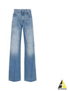 Cotton Straight Jeans Blue - GUCCI - BALAAN 2