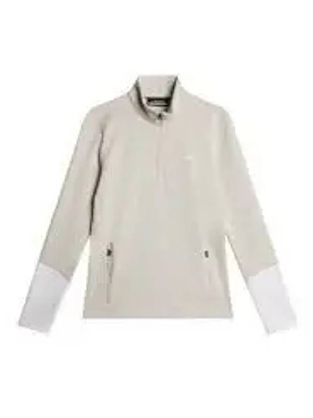 Women's Aerial Quarter Zip Mid Layer Jacket Moonbeam - J.LINDEBERG - BALAAN 2