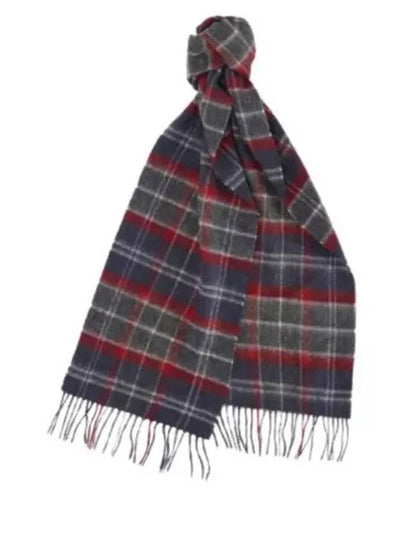 Wool Cashmere Tartan Check Muffler Blue - BARBOUR - BALAAN 2