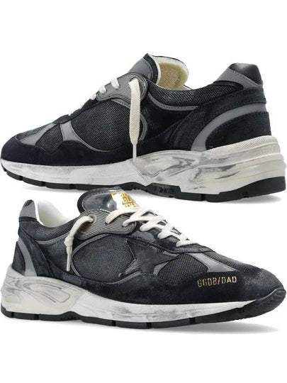 Running Leather Mesh Suede Low Top Sneakers Dark Blue - GOLDEN GOOSE - BALAAN 2