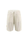 Cargo Bermuda Comfort Fit Cotton Shorts Off White - STONE ISLAND - BALAAN 3