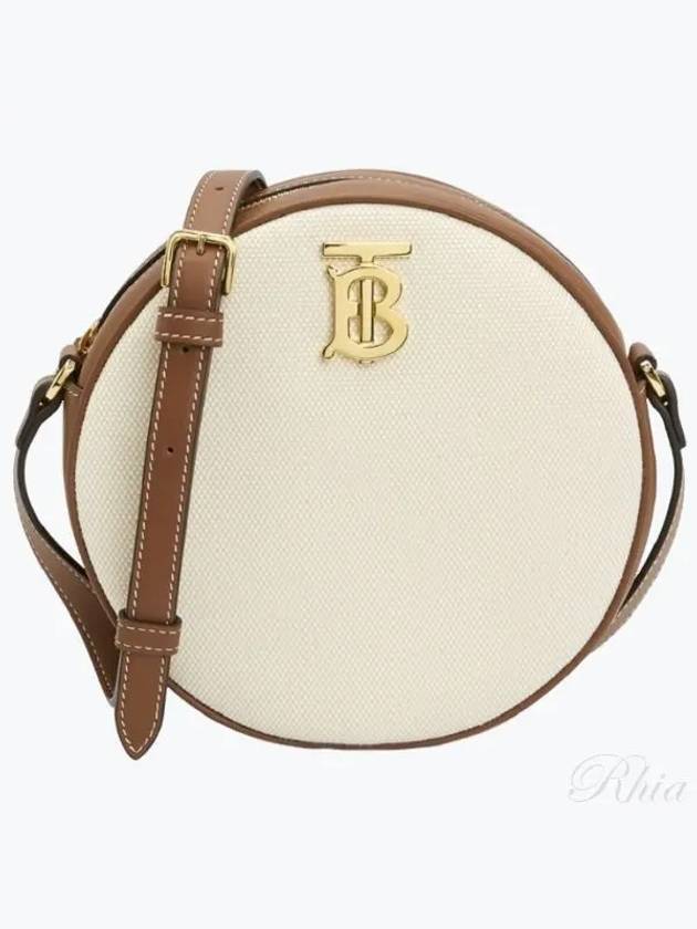 Louis TB Logo Canvas Shoulder Bag Brown Beige - BURBERRY - BALAAN 2