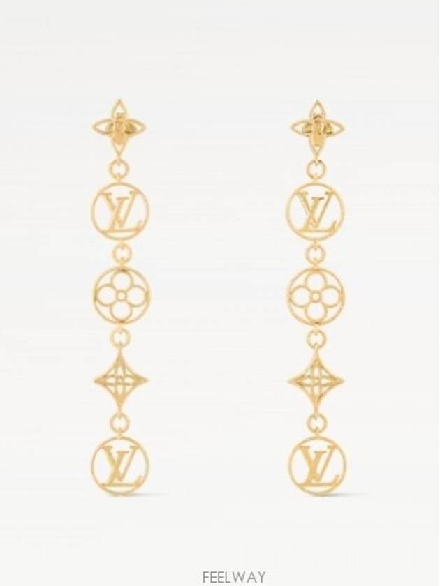 LV Lace Earrings Gold - LOUIS VUITTON - BALAAN 2