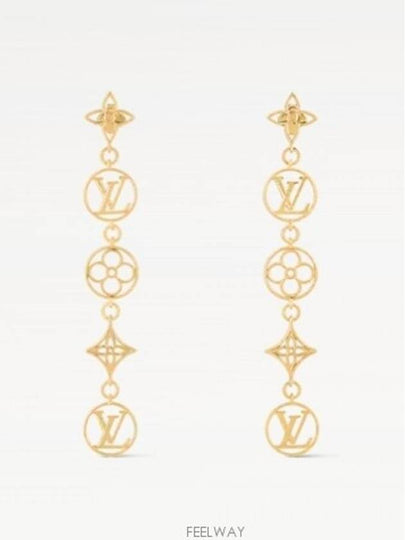 LV Lace Earrings Gold - LOUIS VUITTON - BALAAN 2