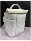 Vanity Cosmetic Top Handle Silver Tote Bag AS2362 - CHANEL - BALAAN 3