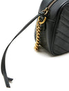 GG Marmont Matelasse Small Chain Shoulder Bag Black - GUCCI - BALAAN 11