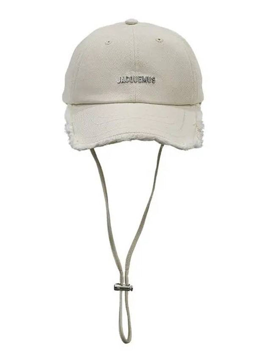 La Casquette Artichaut Fringe Metal Logo Ball Cap Off White - JACQUEMUS - BALAAN 2