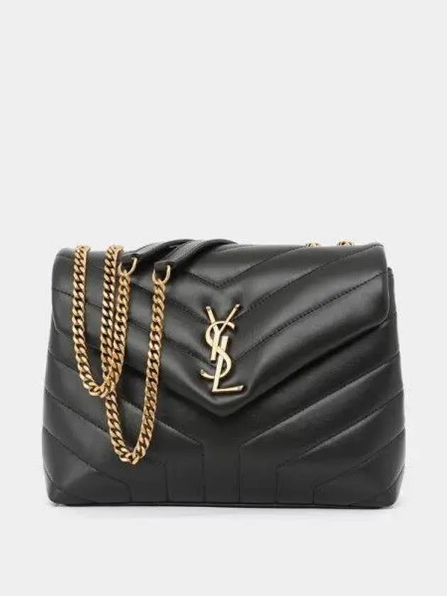 Bronze Monogram Loulou Matelasse Y Leather Small Shoulder Bag Black - SAINT LAURENT - BALAAN 2