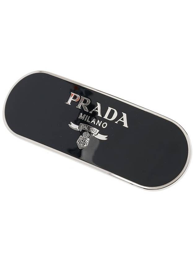 Round Metal Hair Clip Black - PRADA - BALAAN 10