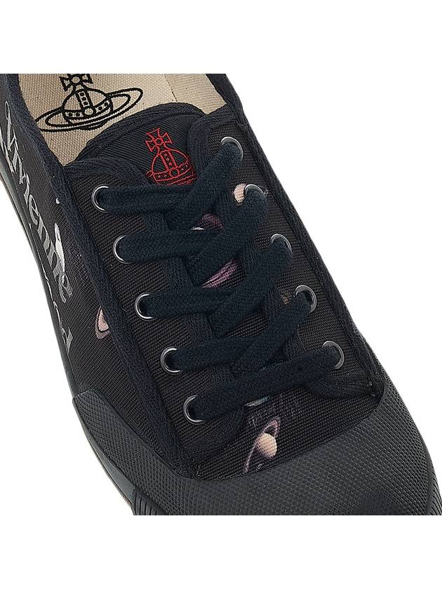 Planet Logo Print Low Top Sneakers Black - VIVIENNE WESTWOOD - BALAAN 9