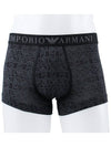 All Over Logo Trunk Briefs Black - EMPORIO ARMANI - BALAAN 2