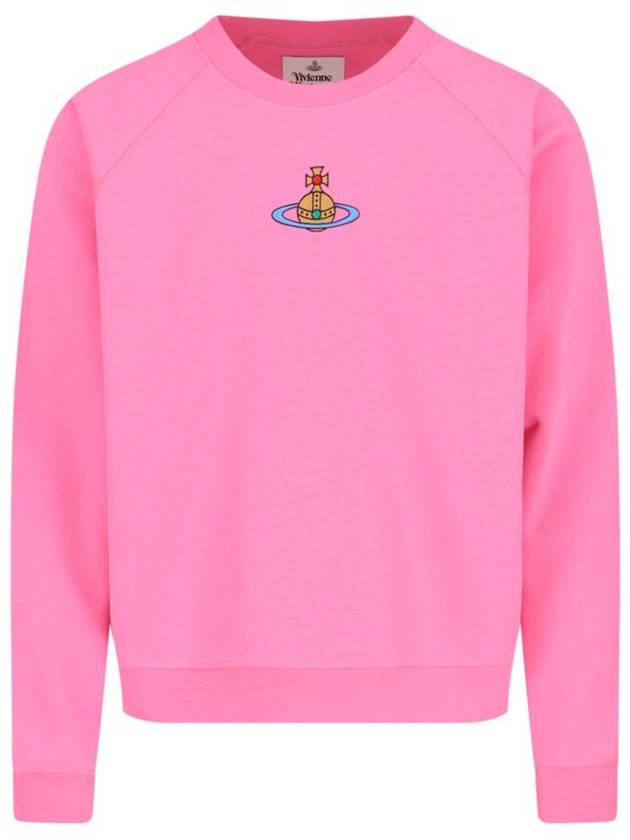 Embroidered Logo Cotton Sweatshirt Pink - VIVIENNE WESTWOOD - BALAAN 2