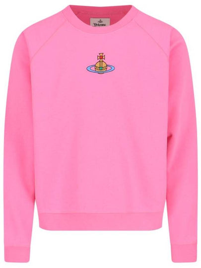 Embroidered Logo Cotton Sweatshirt Pink - VIVIENNE WESTWOOD - BALAAN 2