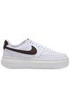 Women's Court Vision Alta Low Top Sneakers Brown White - NIKE - BALAAN 1