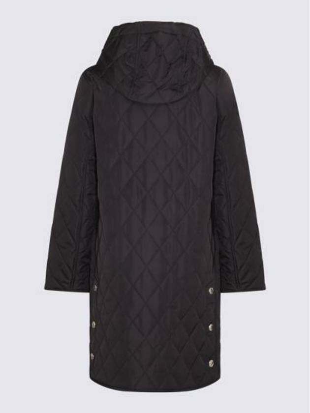 Women's Diamond Quilted Hoodie Single Coat Black - BURBERRY - BALAAN 3