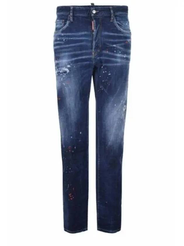 Paint Splashes Slim Fit Jeans Navy - DSQUARED2 - BALAAN 2