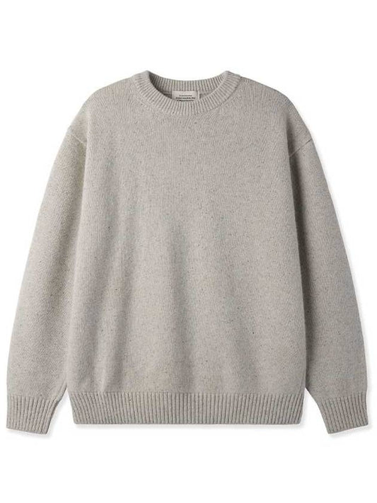 Wool Silk Neff Sweater OATMEAL - BLACKBROWN - BALAAN 1